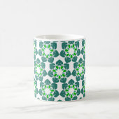 Blattmuster, Muster von Blätter, grüne Blätter Kaffeetasse (Mittel)