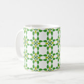 Blattmuster, Muster von Blätter, grüne Blätter Kaffeetasse (Vorderseite Links)
