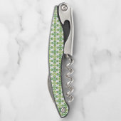 Blattmuster, Muster von Blätter, grüne Blätter Kellnermesser (Rückseite)