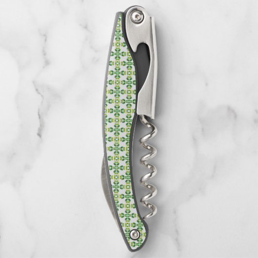 Blattmuster, Muster von Blätter, grüne Blätter Kellnermesser (Rückseite)