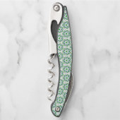 Blattmuster, Muster von Blätter, grüne Blätter Kellnermesser (Vorderseite)