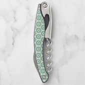 Blattmuster, Muster von Blätter, grüne Blätter Kellnermesser (Rückseite)
