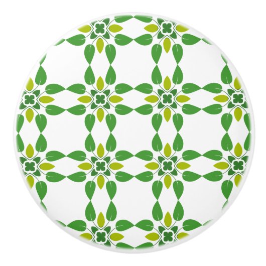 Blattmuster, Muster von Blätter, grüne Blätter Keramikknauf (Vorderseite)