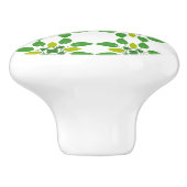 Blattmuster, Muster von Blätter, grüne Blätter Keramikknauf (Seitenansicht)