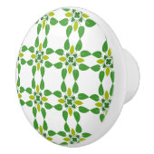 Blattmuster, Muster von Blätter, grüne Blätter Keramikknauf (Rechts)