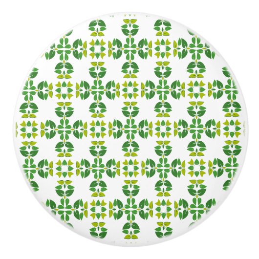 Blattmuster, Muster von Blätter, grüne Blätter Keramikknauf (Vorderseite)