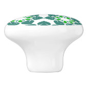 Blattmuster, Muster von Blätter, grüne Blätter Keramikknauf (Seitenansicht)