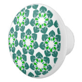 Blattmuster, Muster von Blätter, grüne Blätter Keramikknauf (Rechts)