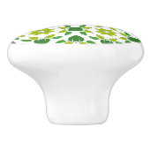 Blattmuster, Muster von Blätter, grüne Blätter Keramikknauf (Seitenansicht)