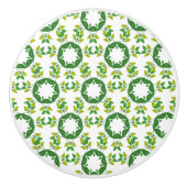 Blattmuster, Muster von Blätter, grüne Blätter Keramikknauf (Vorderseite)