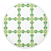 Blattmuster, Muster von Blätter, grüne Blätter Keramikknauf (Vorderseite)