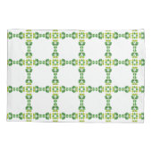 Blattmuster, Muster von Blätter, grüne Blätter Kissenbezug (Rückseite)