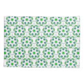 Blattmuster, Muster von Blätter, grüne Blätter Kissenbezug (Rückseite)