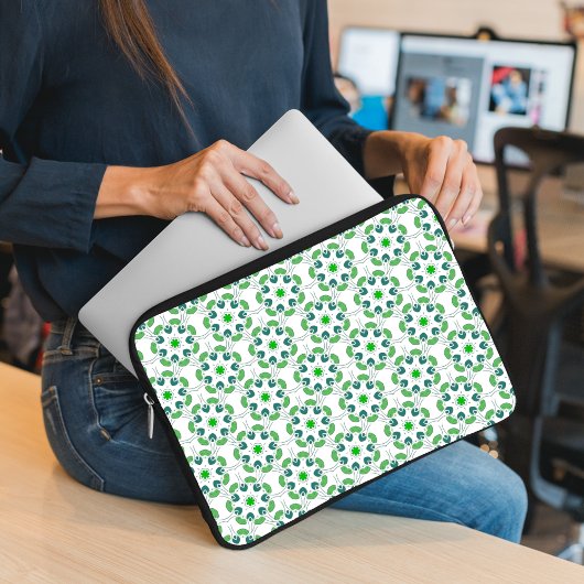 Blattmuster, Muster von Blätter, grüne Blätter Laptopschutzhülle