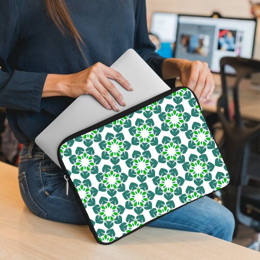 Blattmuster, Muster von Blätter, grüne Blätter Laptopschutzhülle