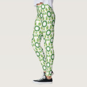 Blattmuster, Muster von Blätter, grüne Blätter Leggings (Links)