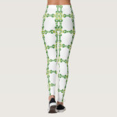 Blattmuster, Muster von Blätter, grüne Blätter Leggings (Rückseite)
