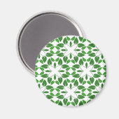Blattmuster, Muster von Blätter, grüne Blätter Magnet (Vorderseite/Rückseite)
