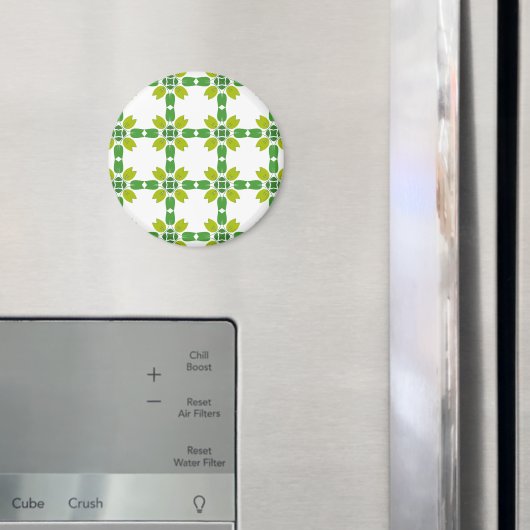 Blattmuster, Muster von Blätter, grüne Blätter Magnet (In Situ (Kühlschrank))