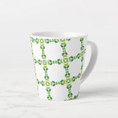 Blattmuster, Muster von Blätter, grüne Blätter Milchtasse (Rechte Ecke)
