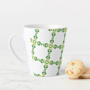 Blattmuster, Muster von Blätter, grüne Blätter Milchtasse