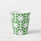 Blattmuster, Muster von Blätter, grüne Blätter Milchtasse (Vorderseite)