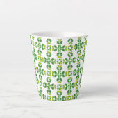 Blattmuster, Muster von Blätter, grüne Blätter Milchtasse (Vorderseite)