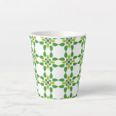 Blattmuster, Muster von Blätter, grüne Blätter Milchtasse (Vorderseite)
