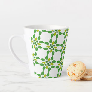 Blattmuster, Muster von Blätter, grüne Blätter Milchtasse