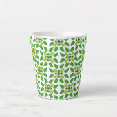 Blattmuster, Muster von Blätter, grüne Blätter Milchtasse (Vorderseite)