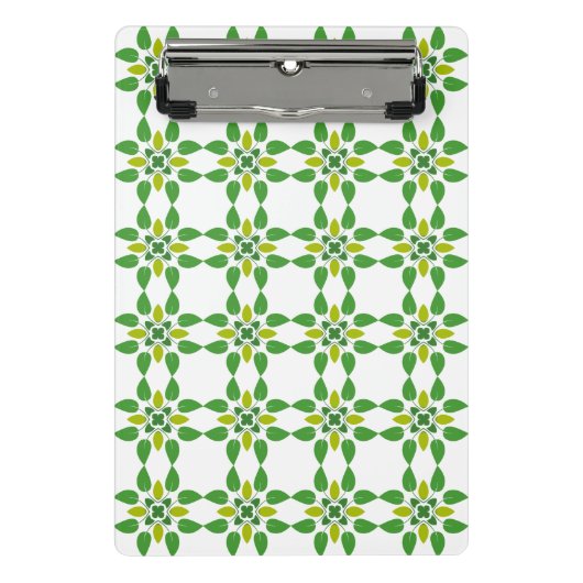 Blattmuster, Muster von Blätter, grüne Blätter Mini Klemmbrett (Vorderseite)