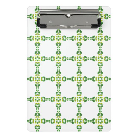 Blattmuster, Muster von Blätter, grüne Blätter Mini Klemmbrett (Vorderseite)