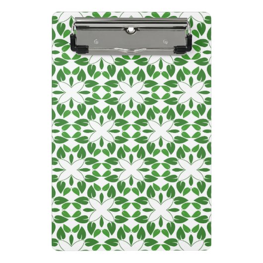 Blattmuster, Muster von Blätter, grüne Blätter Mini Klemmbrett (Vorderseite)