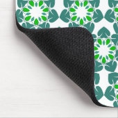 Blattmuster, Muster von Blätter, grüne Blätter Mousepad (Ecke)