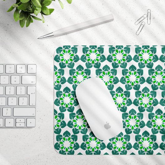 Blattmuster, Muster von Blätter, grüne Blätter Mousepad