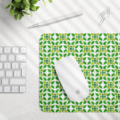 Blattmuster, Muster von Blätter, grüne Blätter Mousepad