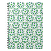 Blattmuster, Muster von Blätter, grüne Blätter Notizblock (Vorderseite)