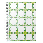 Blattmuster, Muster von Blätter, grüne Blätter Notizblock (Vorderseite)