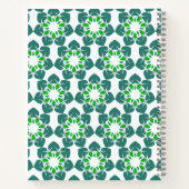 Blattmuster, Muster von Blätter, grüne Blätter Notizblock (Rückseite)