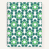 Blattmuster, Muster von Blätter, grüne Blätter Notizblock (Vorderseite)