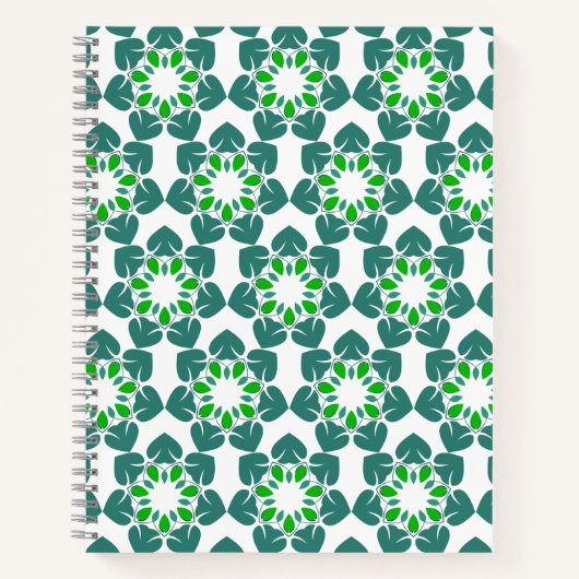 Blattmuster, Muster von Blätter, grüne Blätter Notizblock (Vorderseite)