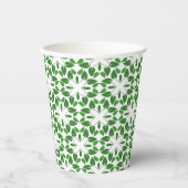 Blattmuster, Muster von Blätter, grüne Blätter Pappbecher (Vorderseite)