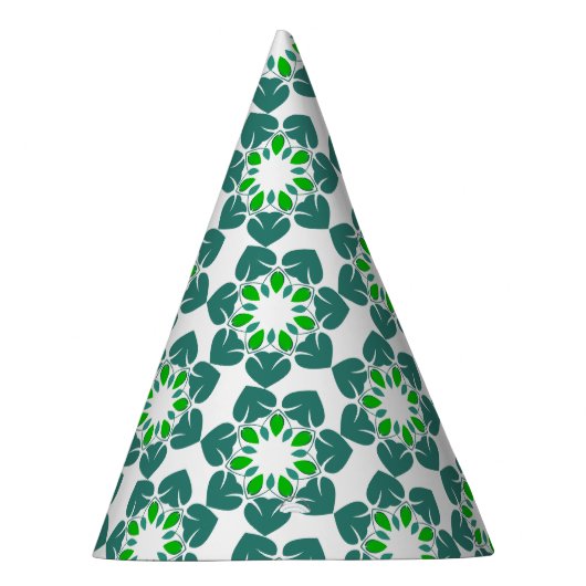Blattmuster, Muster von Blätter, grüne Blätter Partyhütchen (Rechts)