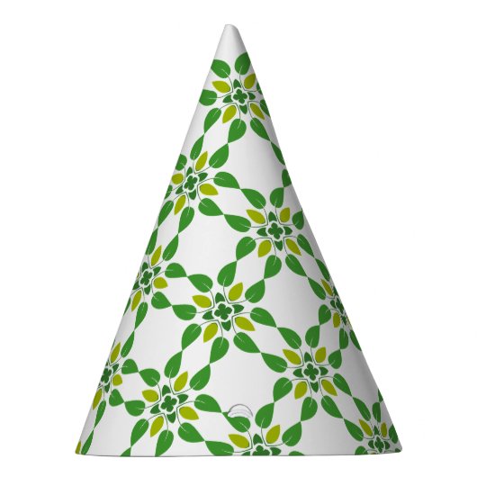 Blattmuster, Muster von Blätter, grüne Blätter Partyhütchen (Rechts)