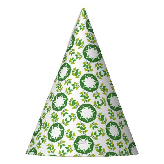 Blattmuster, Muster von Blätter, grüne Blätter Partyhütchen (Links)