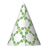 Blattmuster, Muster von Blätter, grüne Blätter Partyhütchen (Rückseite)
