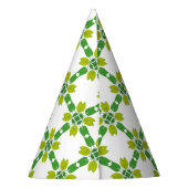 Blattmuster, Muster von Blätter, grüne Blätter Partyhütchen (Rückseite)