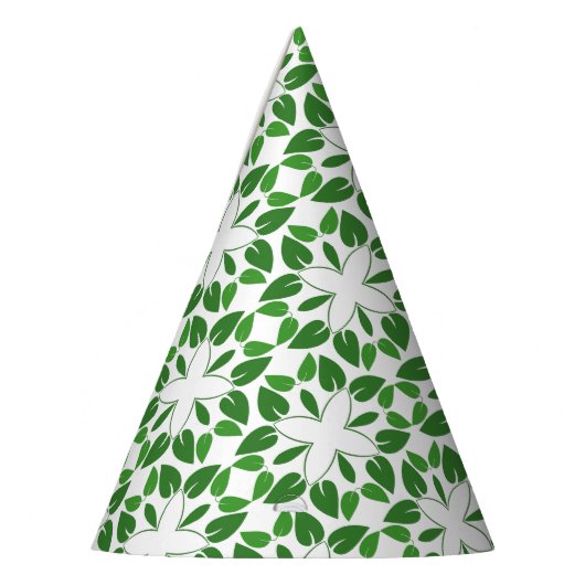 Blattmuster, Muster von Blätter, grüne Blätter Partyhütchen (Links)