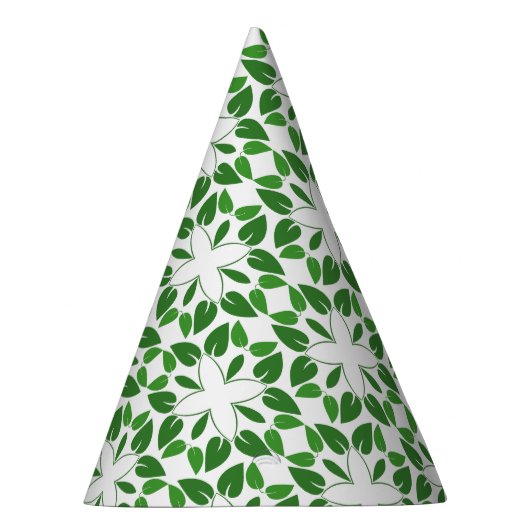 Blattmuster, Muster von Blätter, grüne Blätter Partyhütchen (Rechts)