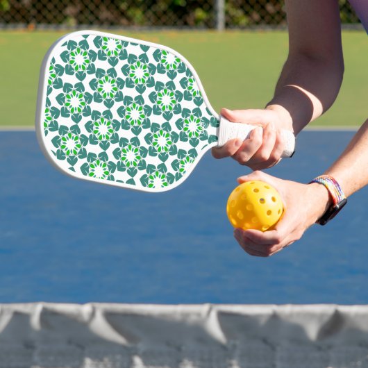 Blattmuster, Muster von Blätter, grüne Blätter Pickleball Schläger (InSitu)